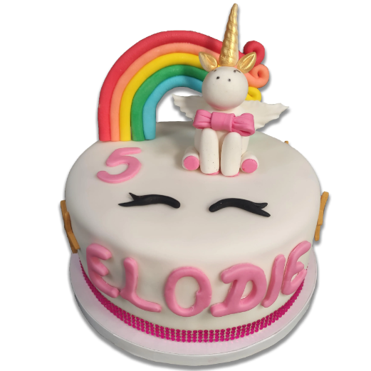 American Cake - Unicorn met regenboog