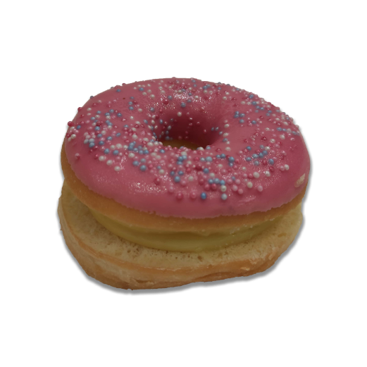 Donut met aardbei