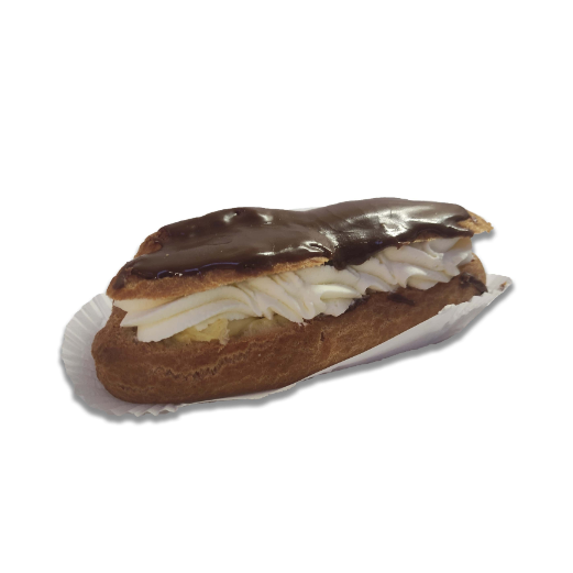 Eclair met slagroom & krieken