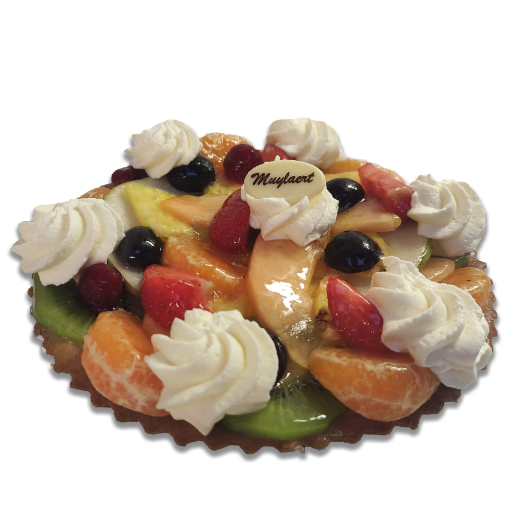 Fruittaart met zanddeeg & slagroom